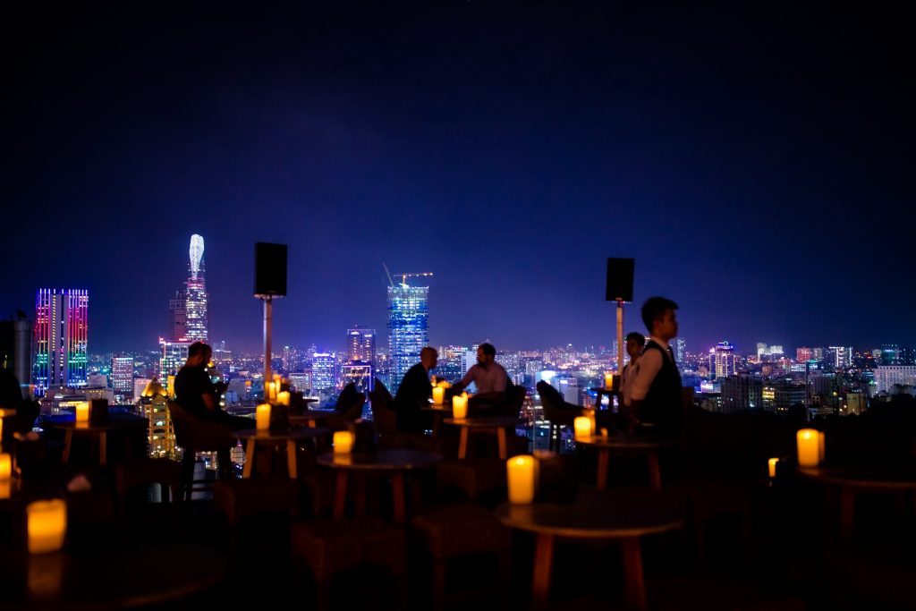 Social Club Rooftop Bar at Night Social Club Rooftop Bar at Night